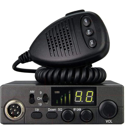 OMIZN LT-298 CB Radio AM/FM 40 canales completos, canal de emergencia instantáneo 9/19 Función ASQ, ganancia RF, conector para altavoz externo, pantalla de fácil lectura