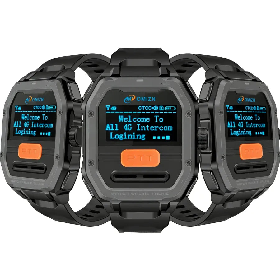 OMIZN GT5 Watch Walkie Talkie 4G Unlimited Range PoC Radios VOX Hands-Free IP65 AES256 Noise Reduction