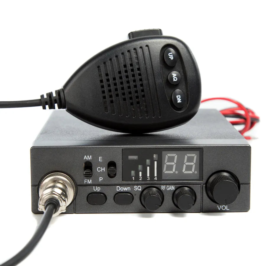 OMIZN LT-298 CB Radio AM/FM 40 canales completos, canal de emergencia instantáneo 9/19 Función ASQ, ganancia RF, conector para altavoz externo, pantalla de fácil lectura