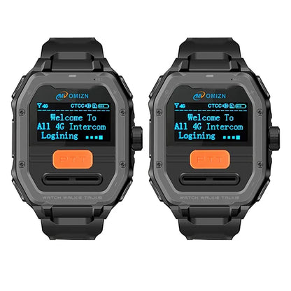 OMIZN GT5 Watch Walkie Talkie 4G Unlimited Range PoC Radios VOX Hands-Free IP65 AES256 Noise Reduction
