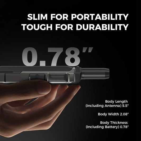 Walkie-talkie OMIZN T6 4G PoC con tarjeta SIM; alcance ilimitado y cobertura celular en todo el mundo.
